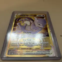 Pokemon Mewtwo VSTAR TCG Holo Card Secret Rare Gold 086/078 - Image 2