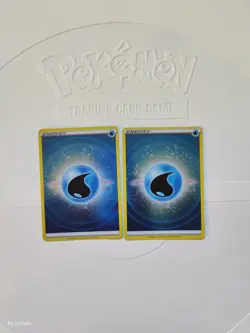 2X Pokemon Crown Zenith Water Energy Reverse Holo Card TCG NM - Image 1