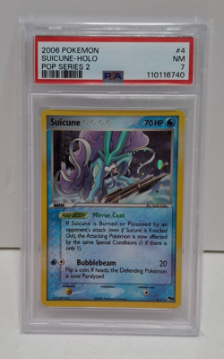2006 Pokemon POP Series 2 Suicune #4 Holo Rare PSA 7 - Image 1
