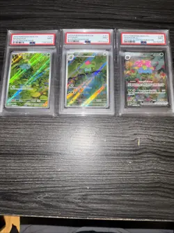 Bulbasaur Ivysaur & Venusaur EX PSA 9 IR/SIR COMPLETE EVOLUTION 2023 POKEMON 151 - Image 1