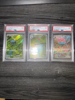 Bulbasaur Ivysaur & Venusaur EX PSA 9 IR/SIR COMPLETE EVOLUTION 2023 POKEMON 151 - Image 2