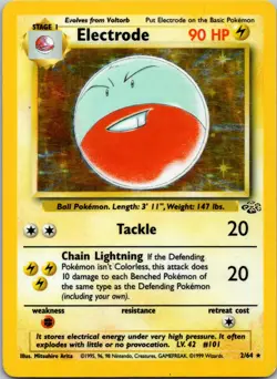 Electrode 02/64 Holo Rare Jungle MP Pokemon TCG - Image 1