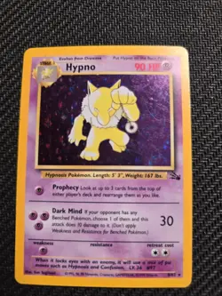 Vintage Pokemon Hypno 8/62 Fossil Holo mp-hp - Image 1