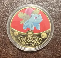 IVYSAUR POKEMON GOLD PLATED COLLECTIBLE COIN - Image 1