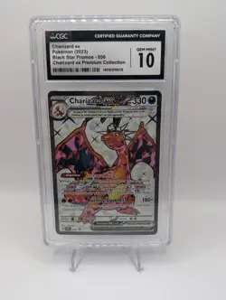 CGC 10 Pokemon 2023 Charizard EX SVP EN056 Black Star Promo Premium Collection - Image 1