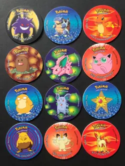 12 X Pokemon Tazos Bundle 2001 Walkers Crisps Cheetos Charmander Gengar - Image 1