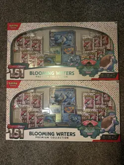 Pokemon Scarlet & Violet 151 Blooming Waters Premium Collection Box Sealed 2x - Image 1