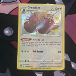 Pokemon TCG Greedent Shining Fates SV100/SV122 Holo Shiny Holo Rare - Image 1