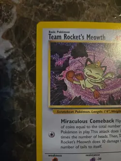 Team Rocket's Meowth 18/53 Wotc Black Star Promo Vintage Pokemon Gradable 👀!💎 - Image 2