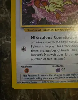 Team Rocket's Meowth 18/53 Wotc Black Star Promo Vintage Pokemon Gradable 👀!💎 - Image 5