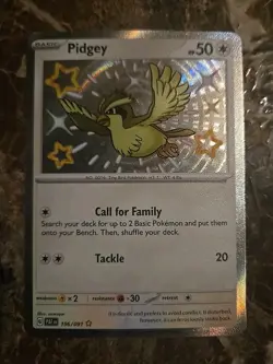 Pidgey 196/091 SV: Paldean Fates Baby Shiny Pokemon 🔥 TCG NM🌟 Pack Fresh💎 - Image 1