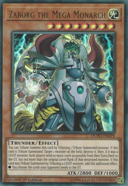 Zaborg The Mega Monarch - DUPO-EN079 Ultra Rare 1st NM - Yugioh - Image 1