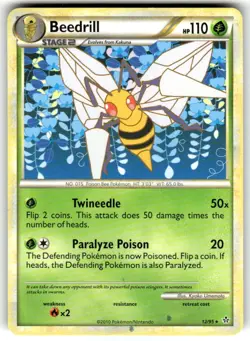 Beedrill 12/95 Rare Unleashed Pokemon Card - Image 1