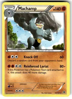 Machamp 50/101 - Pokemon Plasma Blast Rare Card NM - Image 1
