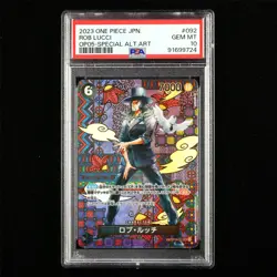 PSA GEM MT 10 2023 ONE PIECE JPN. TCG Card ROB LUCCI - Image 1