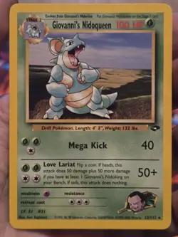 Pokemon TCG Gym Challenge Giovanni's Nidoqueen 23/132 Regular Card 1995-1998 - Image 1