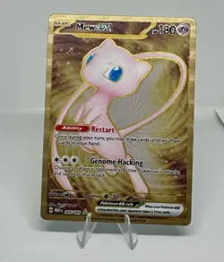 Pokemon TCG Mew ex - 151 Gold Metal Card 205/165 Scarlet & Violet 151 - Image 1