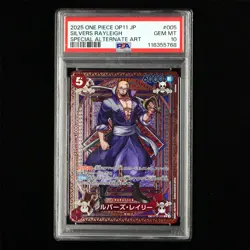 PSA GEM MT 10 2025 ONE PIECE JPN. TCG Card Silvers Rayleigh - Image 1