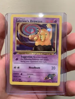 Sabrina's Drowzee 92/132 Common 1st Edition Gym Heroes Pokemon Card - Image 1