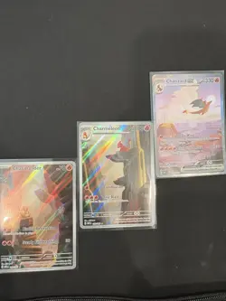Charizard Evolution 151 Series All 3 Pokemon Cards Near Mint Condition - Image 2