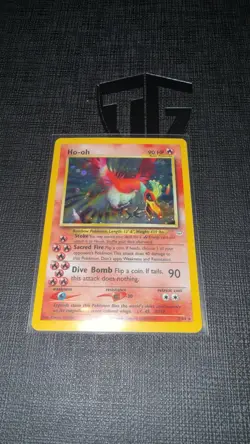 Pokemon TCG Ho-Oh Neo Revelation Double Holo Card 7/64 Unlimited Holo Rare - Image 1