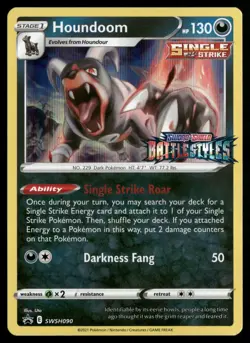 Houndoom - (Prerelease) SWSH090 SWSH: Sword & Shield Promo Cards Pokemon TCG - Image 1