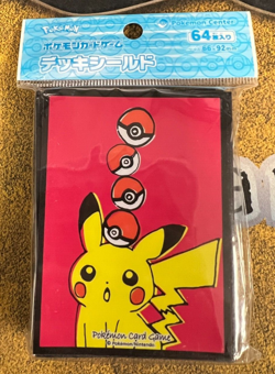 Pokemon Center Japan SEALED 64 ct Pikachu Drawing Deck Shield Card Sleeves!! - Image 1
