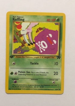 Pokemon Card 1st Edition Team Rocket Koffing 58/82 Near Mint - Image 1