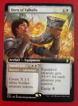 1x Horn of Valhalla | Extended Art | Battle for Baldur's Gate | MTG Magic Cards - Image 1
