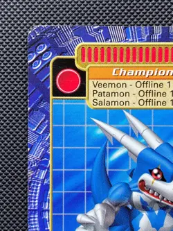 BO-121 Veedramon Digimon Card Digi-Battle Series 3 2000 Bandai - Image 2