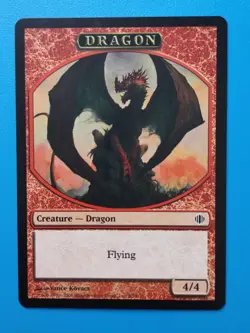 MTG 1x Dragon Token NM Shards of Alara 4/4 Red Flying Magic - Image 1