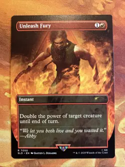 MTG Borderless Unleash Fury Secret Lair: PlayStation: X The Last of Us Part II!! - Image 1