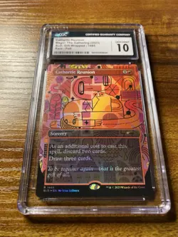 MTG?CATHARTIC REUNION Borderless/Rainbow FOIL?SLD CGC 10 Gem Mint RARE POP 1 ! - Image 5