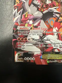 Pokemon TCG Full Art Ultra Rare Holo Groudon Ex Team Magmas 2015 NM A - Image 4