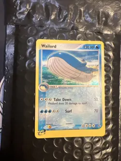 Pokemon TCG Holo Ultra Rare Wailord 14/109 EX Ruby and Sapphire Near Mint 2003 - Image 1