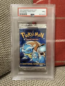 Pokemon Base Set Booster Pack Blastoise PSA 9 Graded 1999 - Image 1
