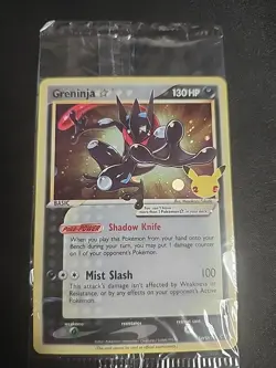 Greninja Gold Star Holo Promo SWSH144 Celebrations Black Star Pokemon - SEALED - Image 1