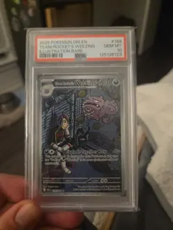 Pokemon TCG Team Rockets Weezing Destined Rivals 199/182 IR PSA 10 Gem Mint - Image 1