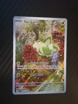 Pokemon TCG Sprigatito 196/193 Paldea Evolved Illustration Rare NM - Image 1