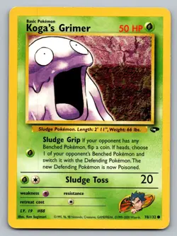 Pokemon TCG Gym Challenge Koga's Grimer 078/132 - Image 1