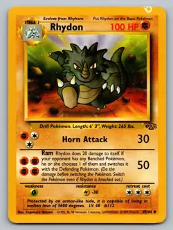 Pokemon TCG Jungle Rhydon 45/64 - Image 1