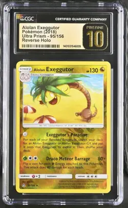 Pokemon Alolan Exeggutor 95/156 Reverse Holo Ultra Prism CGC 10 PRISTINE - Image 1