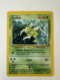 Scyther 10/64 Jungle Holo No Symbol Error, Near Mint, Pokemon - Image 1