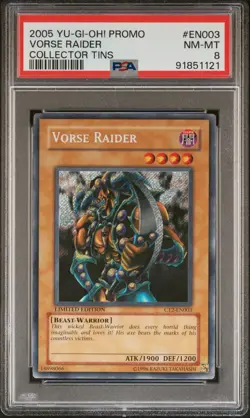 2005 YU-GI-OH! PROMO COLLECTOR TINS #EN003 VORSE RAIDER PSA 8 - Image 1