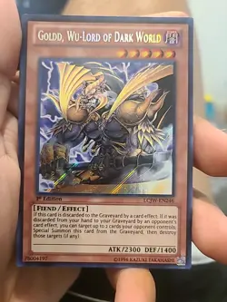 Yugioh Goldd, Wu-Lord of Dark World LCJW-EN246 Secret Rare 1st Edition NM - Image 1