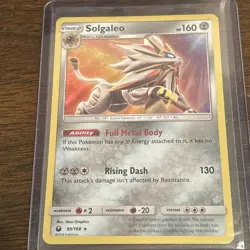 Pokemon Card Solgaleo 99/168 SM Celestial Storm Rare Holo NM/M 2018 - Image 1