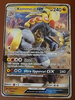 Pokemon Kommo-o GX TCG Sun & Moon SM71 Promo Card NM/LP Condition - Image 1