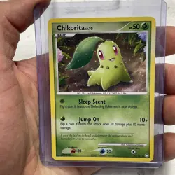 Chikorita 77/123 Mysterious Treasures Pokemon TCG Regular NM Near Mint 2007 Card - Image 1