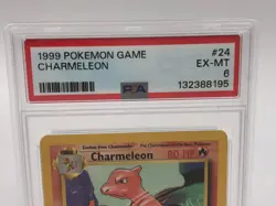 1999 POKEMON GAME Trading Card CHARMELEON #24/102 graded slab PSA EX-MT 6 - Image 2