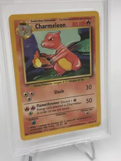 1999 POKEMON GAME Trading Card CHARMELEON #24/102 graded slab PSA EX-MT 6 - Image 3